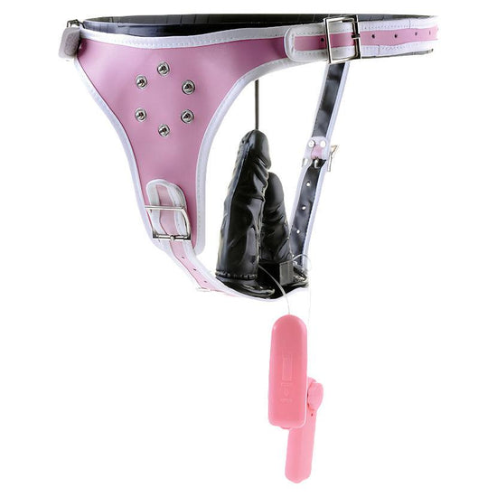 THORN GARDEN™ Detachable vibrating dildo leather pants free shipping