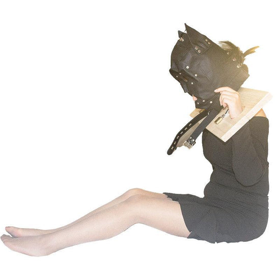 THORN GARDEN™ Wooden Bondage Wooden shackle integrated with hand and neck