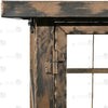 Side profile of vintage coffee table cage TG062 showing hinged door entry and heavy-duty locking latch