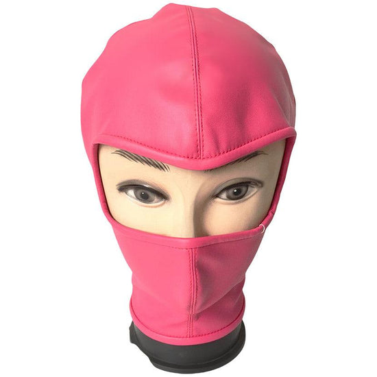 THORN GARDEN™ bondage PU leather hood with exposed eye sockets free shipping