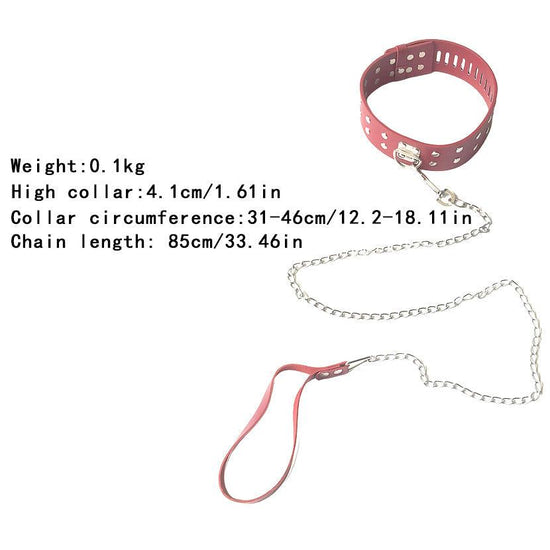 THORN GARDEN™ Leather slave leash collar with free shipping