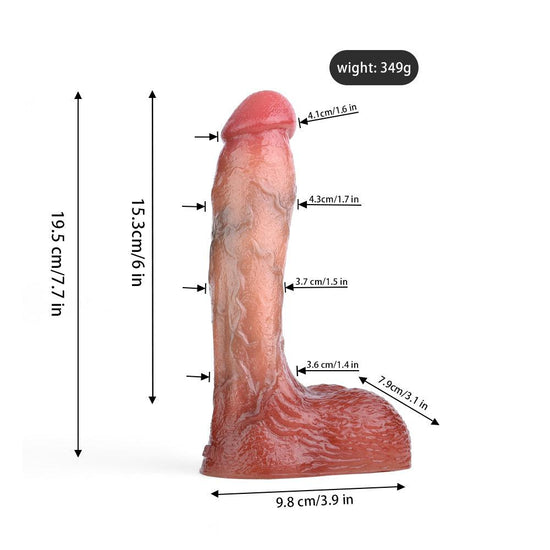 THORN GARDEN™ 1.7in diameter 7.7in long sex machine dildo free shipping G191