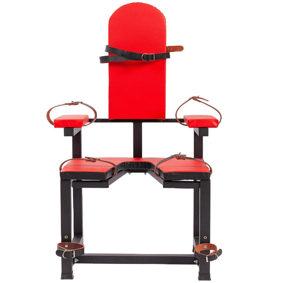 THORN GARDEN™ Red Leather Bdsm Bondage Chair - free shipping