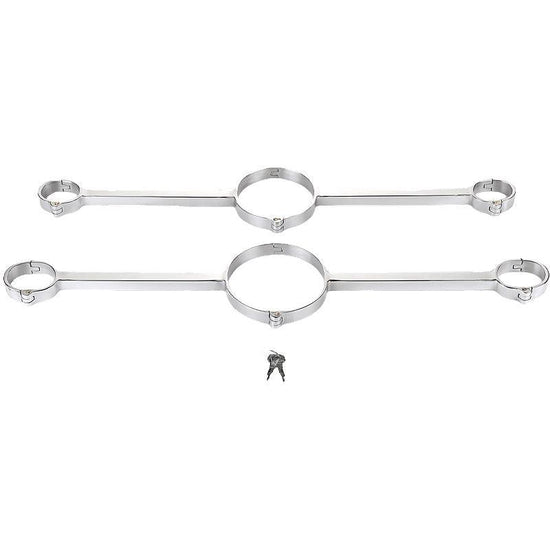 THORN GARDEN™ 1kg Hand and neck metal bondage cuffs free shipping