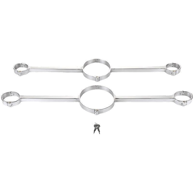 THORN GARDEN™ 1kg Hand and neck metal bondage cuffs free shipping