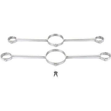 THORN GARDEN™ 1kg Hand and neck metal bondage cuffs free shipping