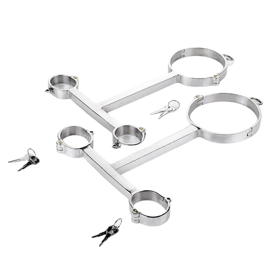 THORN GARDEN™ T-Shaped Bondage Collar: Professional Stainless Steel Hand and Neck