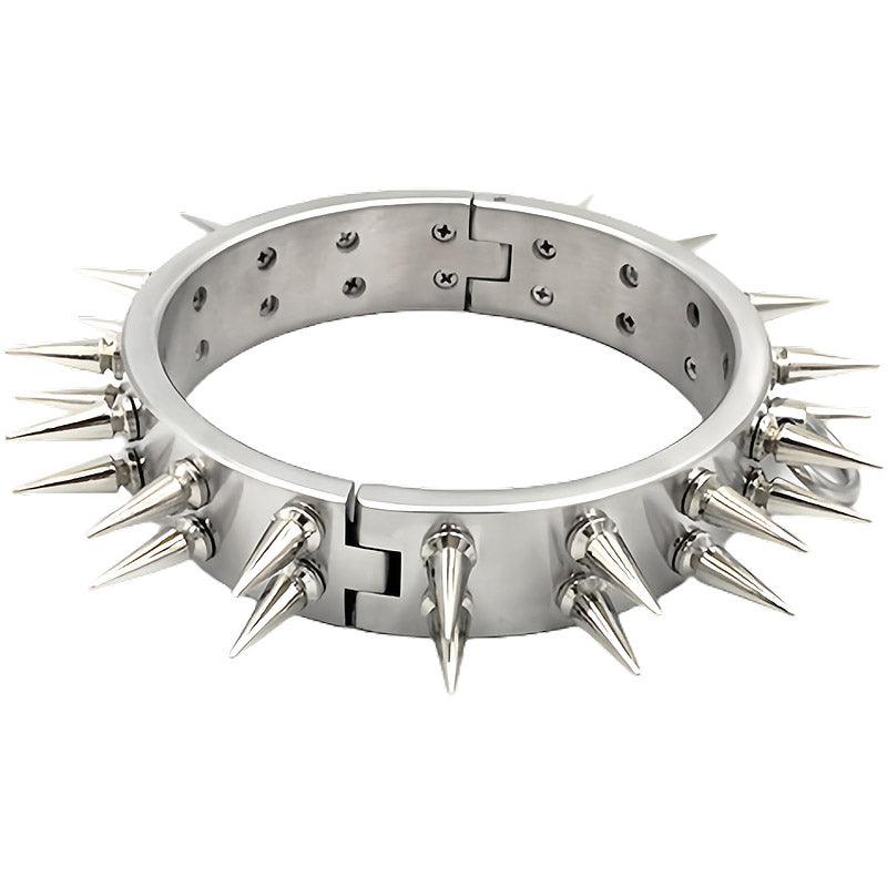 THORN GARDEN™ about 1.2kg 4cm high stainless steel bdsm collar and free shipping