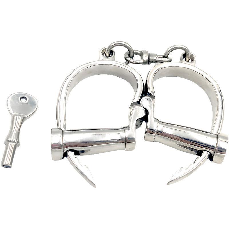 THORN GARDEN™ 0.6kg Stainless steel horseshoe shaped handcuffs with free shipping
