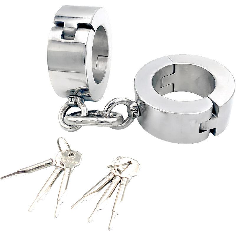 THORN GARDEN™ about 3kg 4cm high Stainless steel key opening handcuffs free shipping