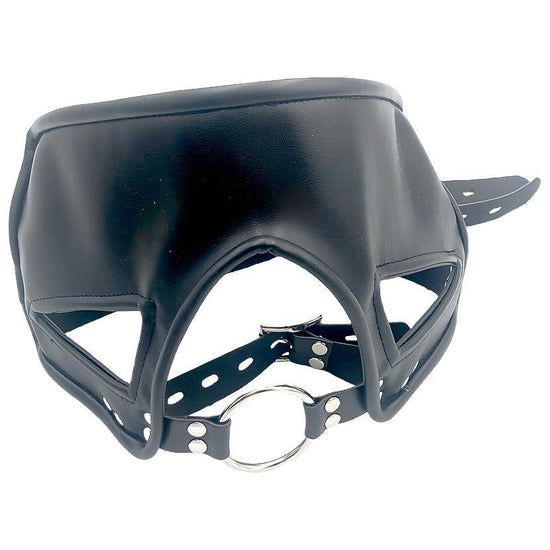 THORN GARDEN™ Leather Eye Mask Stainless Steel Split Ring Free Shipping