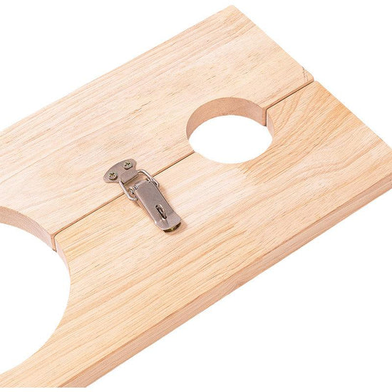 THORN GARDEN™ Wooden Bondage Wooden shackle integrated with hand and neck