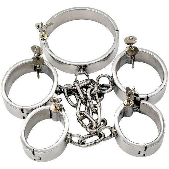 THORN GARDEN™ 2900g bdsm Stainless Steel Shackles Restraint Set and free shipping