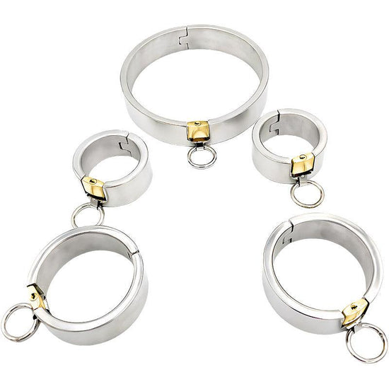 THORN GARDEN™ about 3600g 3cm heigh Stainless Steel Hand, Foot and Neck Restraint Set