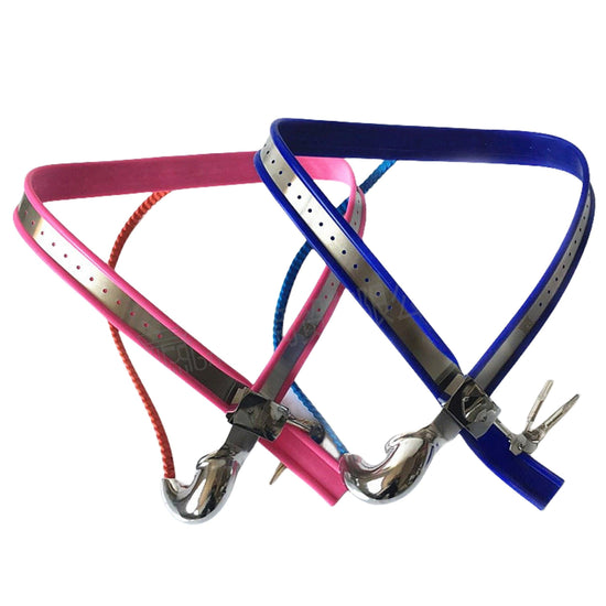 THORN GARDEN™ BDSM Stainless Steel Y-Type Male Chastity Cage with Anal Plug