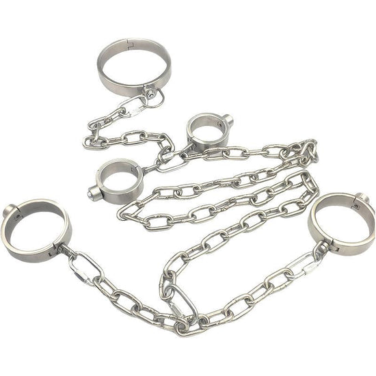 THORN GARDEN™ 3200g 2.5cm heigh Stainless Steel Hand, Foot and Neck Restraint Set
