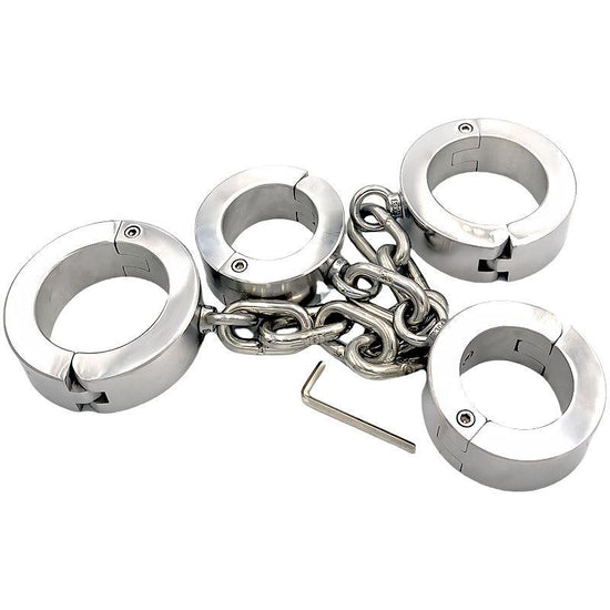 THORN GARDEN™ 3.2kg 4cm high Stainless steel screw lock handcuffs with free shipping