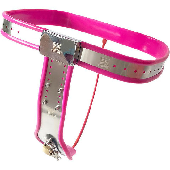 THORN GARDEN™ Pink single wire chastity belt for women, can be used with anal plug and vaginal plug