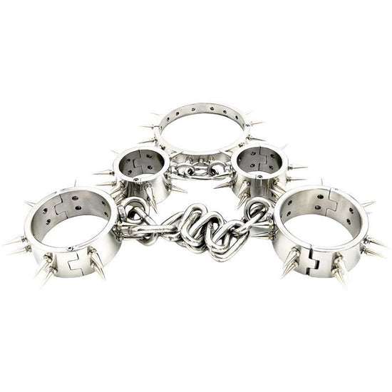 THORN GARDEN™ about 3600g 2cm height Spiked hand and foot neck restraint suit