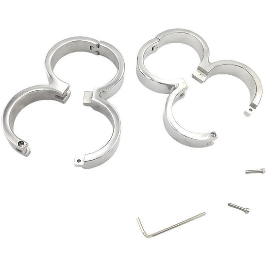 THORN GARDEN™ about 0.5kg 2cm high Stainless steel figure 8 handcuffs with free shipping