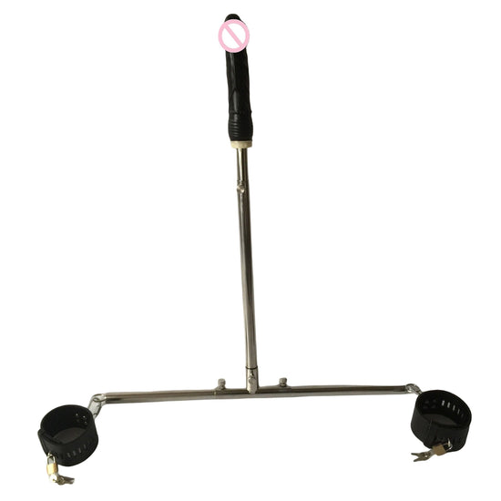 THORN GARDEN™ Professional Leather and Stainless Steel Punishment Bench with Adjustable Dildo Mount for BDSM