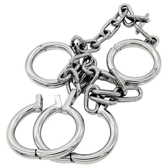 THORN GARDEN™ 1600g stainless steel bdsm handcuffs with chain and free shipping