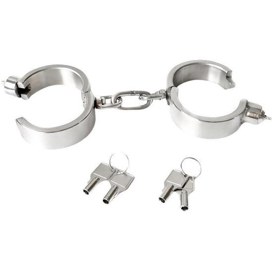THORN GARDEN™ about 0.6kg 2.5cm heigh Stainless steel push lock handcuffs with free shipping