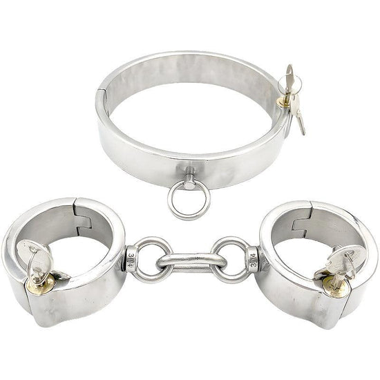 THORN GARDEN™ about 3000g 3cm heigh Stainless Steel Hand, Foot and Neck Restraint Set