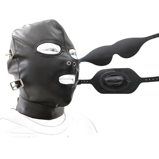 THORN GARDEN™ bondage Open Mouth leather Hood free shipping
