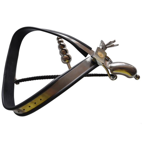 THORN GARDEN™ BDSM Stainless Steel Y-Type Male Chastity Device with Cock Cage