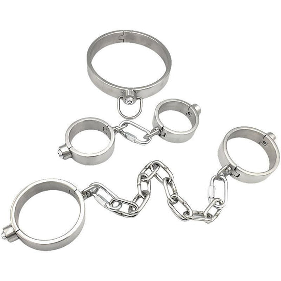 THORN GARDEN™ 2200g 2.5cm heigh Stainless Steel Hand, Foot and Neck Restraint Set