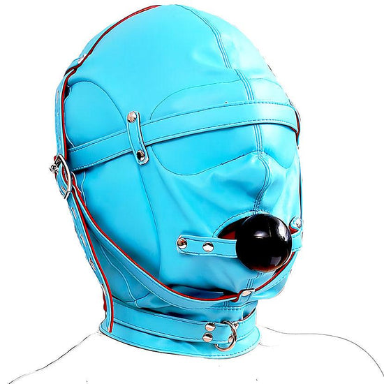 THORN GARDEN™ bdsm Blue hood with oral ball free shipping