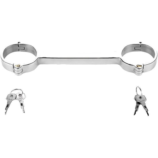 THORN GARDEN™ 0.45kg 28.34cm long Stainless steel latch lock fixed handcuffs free shipping