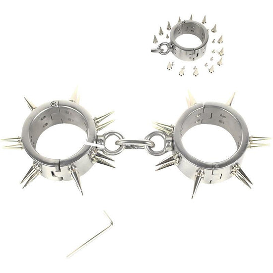 THORN GARDEN™ about 1.2kg 4cm high Stainless steel barbed handcuffs with free shipping