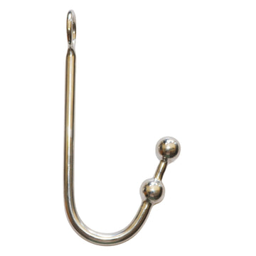 THORN GARDEN™ Luxurious Double Ball Stainless Steel Anal Hook - 304 Non-Corroding Material, 0.3kg Weight, 23cm Length, 2.5cm Diameter Spheres