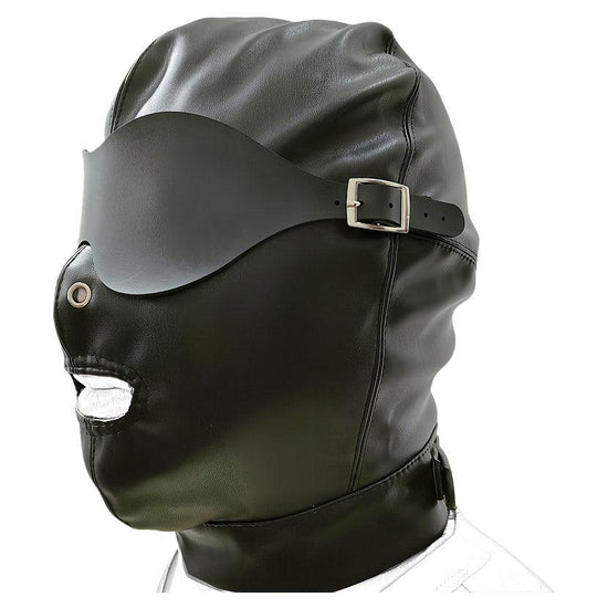 THORN GARDEN™ bdsm leather Hood with eye mask free shipping