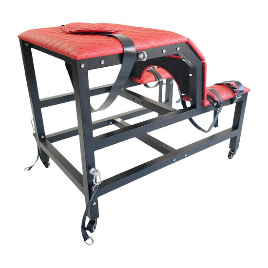 THORN GARDEN™ bdsm red leather spanking bench with wheels free shipping