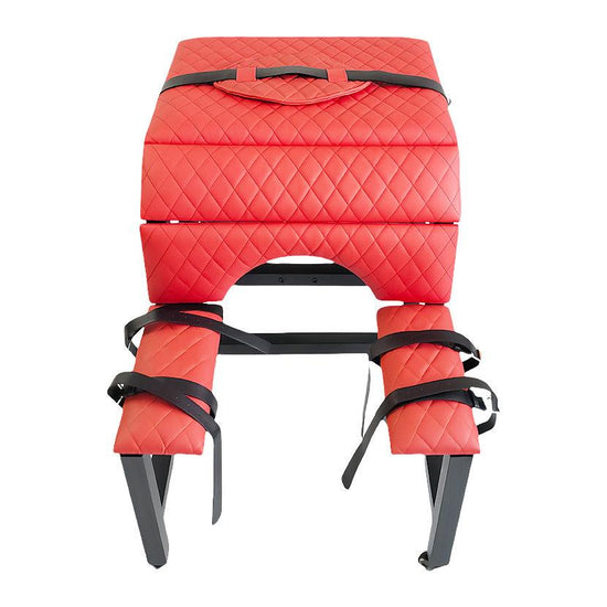 THORN GARDEN™ bdsm red leather spanking bench with wheels free shipping