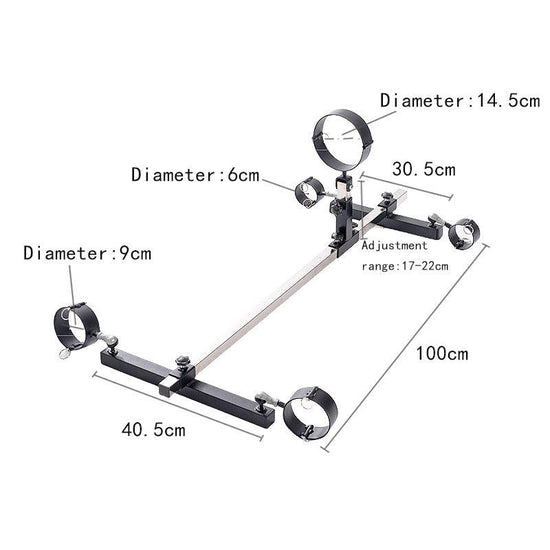 THORN GARDEN™ 3G Doggystyle Four-Limb bondage Rack with metalcuffs- free shipping
