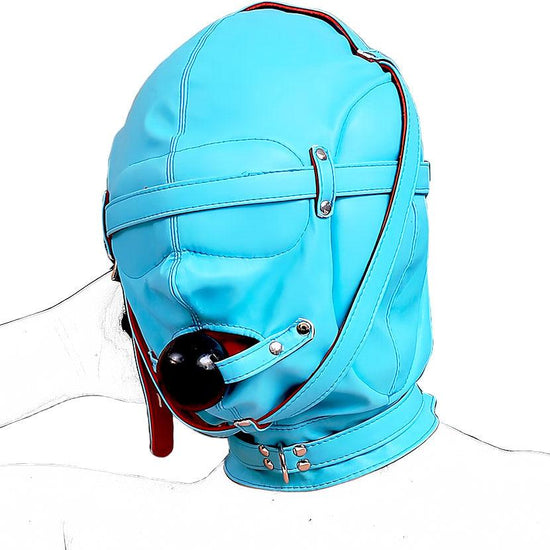 THORN GARDEN™ bdsm Blue hood with oral ball free shipping