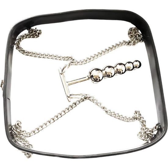 THORN GARDEN™ Black female invisible vaginal plug stainless steel chastity belt