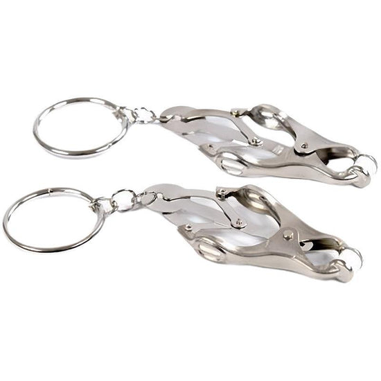 THORN GARDEN™ BDSM Adjustable Nipple Clamps with Keyring Clasp free shipping