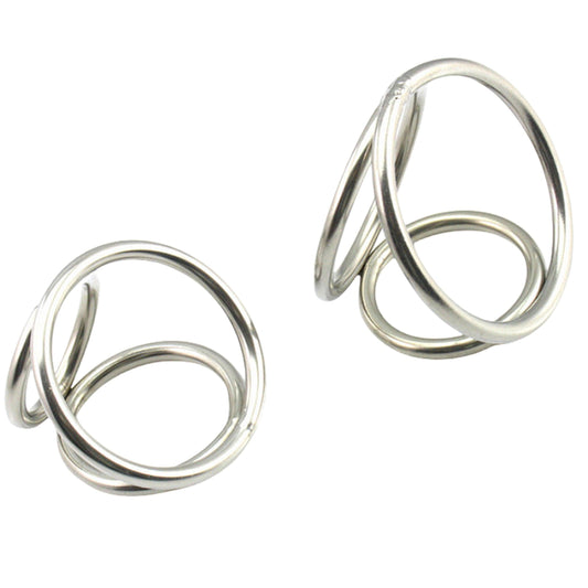 THORN GARDEN™ Extra Large Stainless Steel Male Delay Cock Ring Set