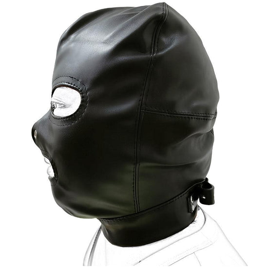 THORN GARDEN™ bondage Open Mouth and eye leather Hood free shipping
