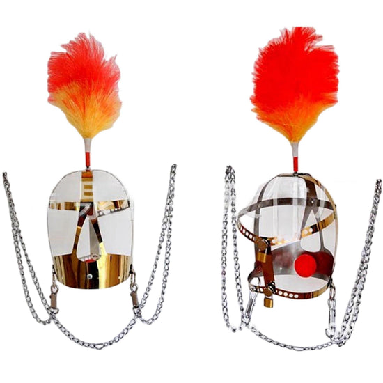 THORN GARDEN™ Adjustable Titanium Gold Finish Stainless Steel Training Halter for BDSM Play