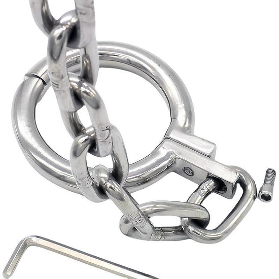 THORN GARDEN™ 1600g stainless steel bdsm handcuffs with chain and free shipping