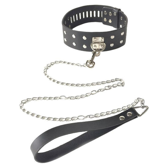 THORN GARDEN™ Leather slave leash collar with free shipping