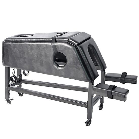 THORN GARDEN™ thick mat black leather spanking bench - Free shipping