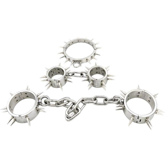 THORN GARDEN™ about 3600g 2cm height Spiked hand and foot neck restraint suit