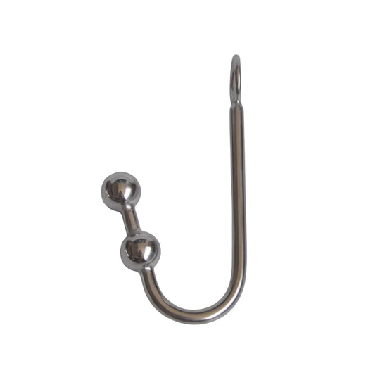 THORN GARDEN™ Luxurious Double Ball Stainless Steel Anal Hook - 304 Non-Corroding Material, 0.3kg Weight, 23cm Length, 2.5cm Diameter Spheres